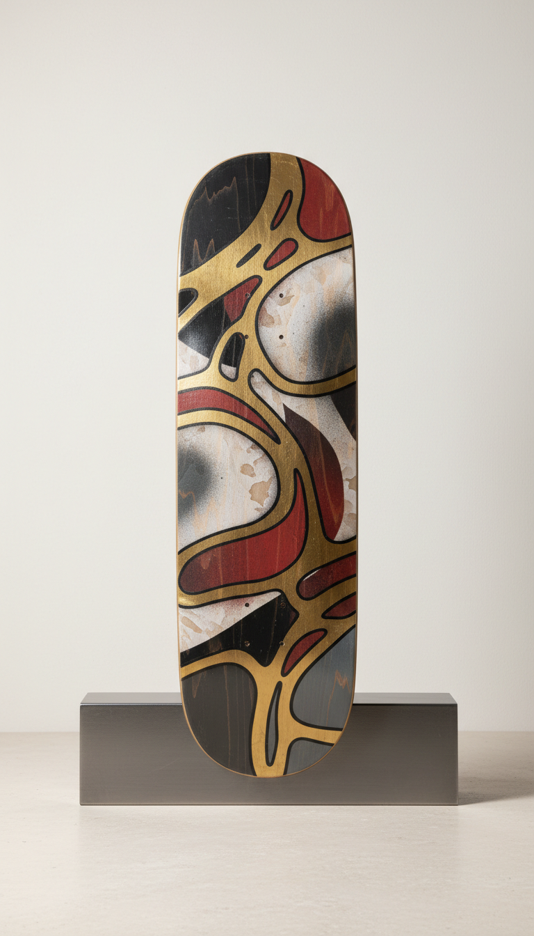 Tavola skate dettagli spray-paint