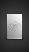 Specchio inciso urban script argento satinato