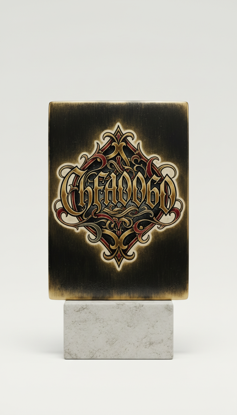 Campione tattoo calligrafico Chicano su misura